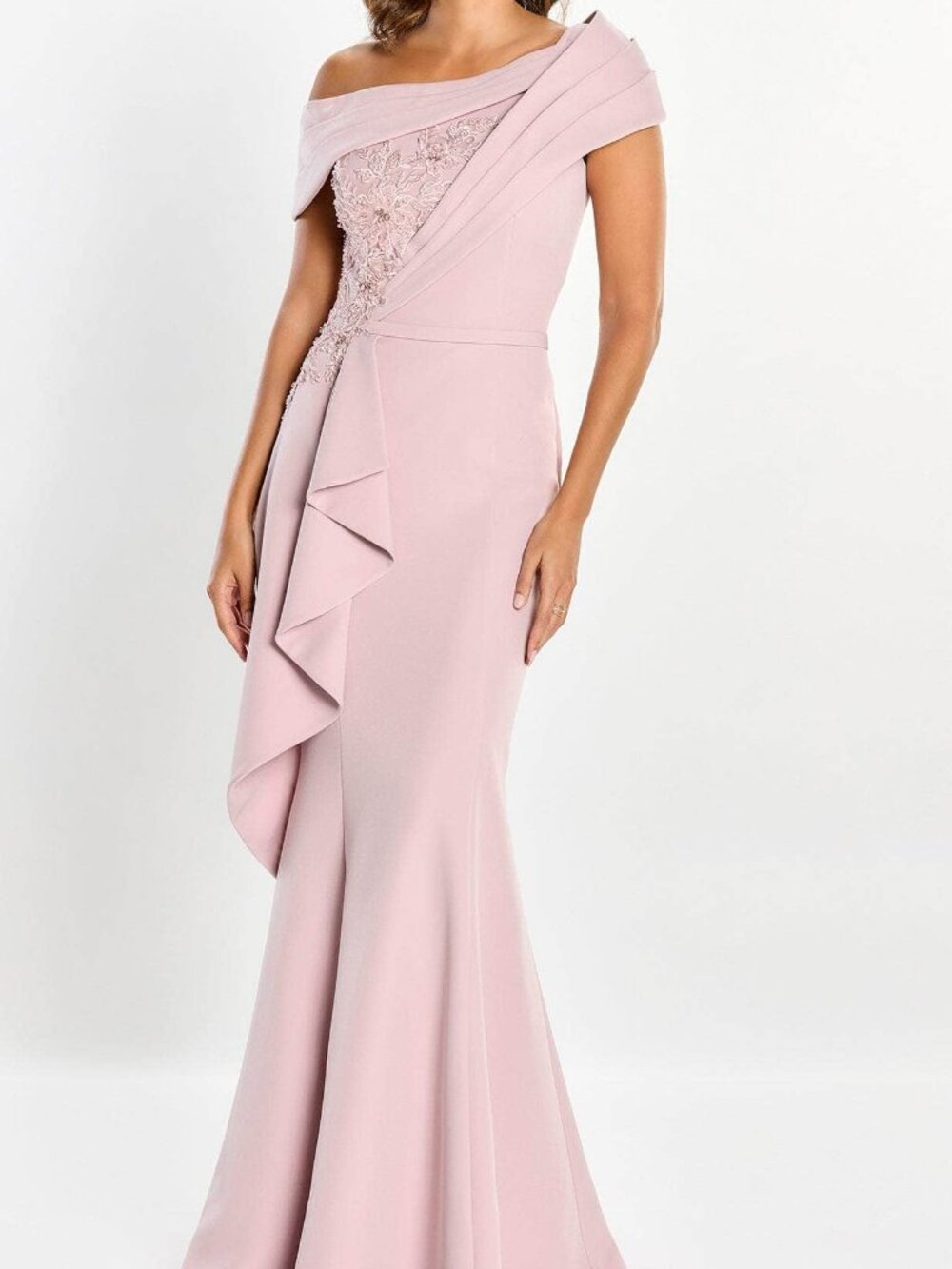 NWT Montage by Mon Cheri M2208 Pleated Mother of the Bride Dress Rose size 14